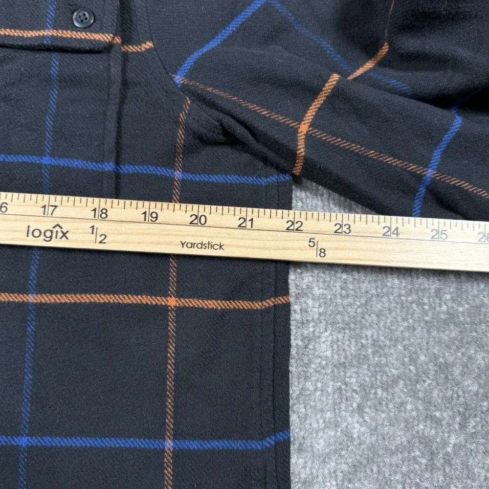 NWT LL Bean Signature Shirt Women's Large Black Plaid Flannel Organic Cotton